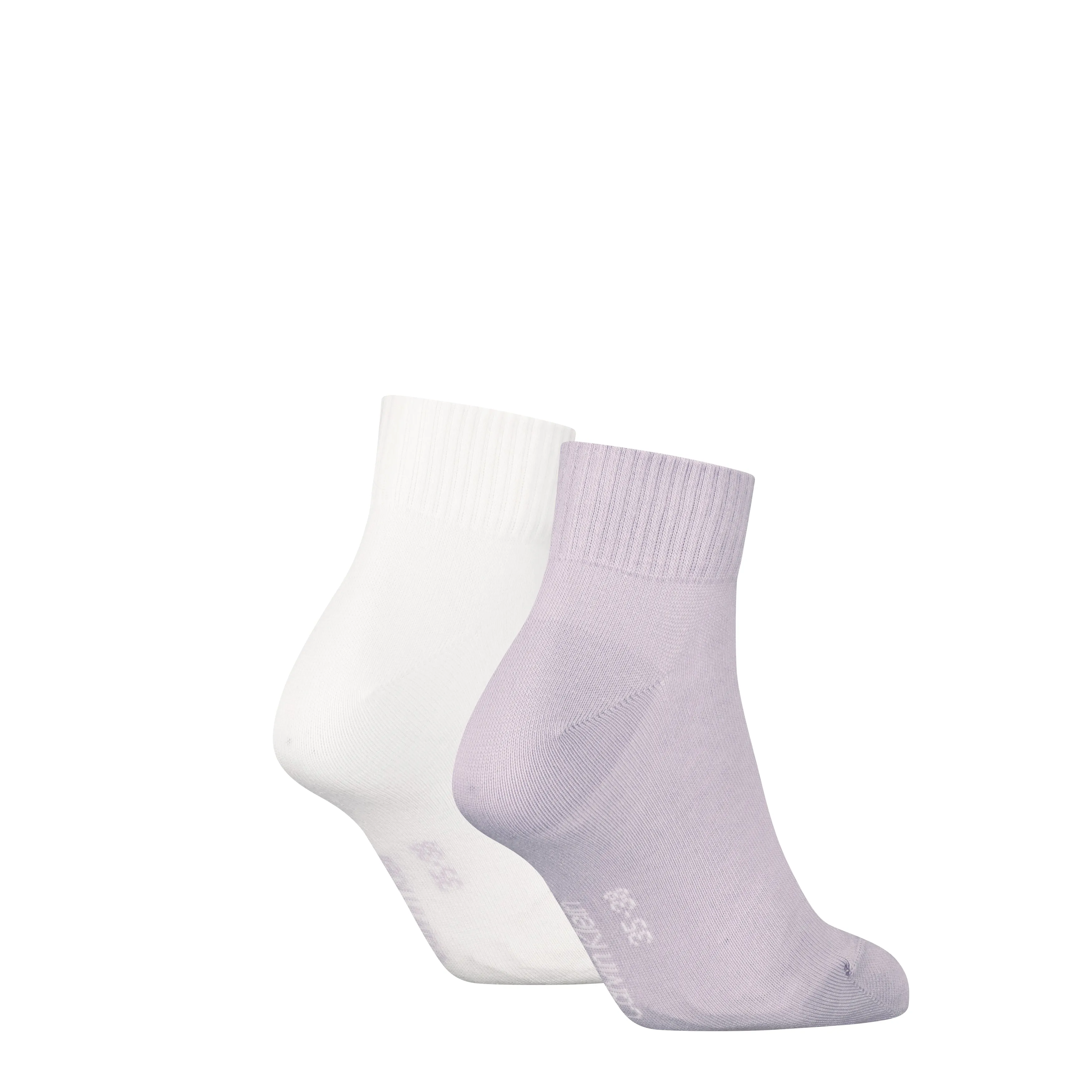 2 Pack Logo Trainer Womens Ankle Socks Lilac