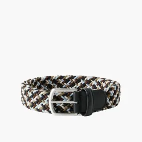 3.5cm Woven Elastic Belt (Black   Brown   Grey   Silver   Olive)