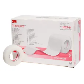 3M™ Transpore™ Plastic Medical Tape, 1/2 Inch x 10 Yard, Transparent, 1 Roll