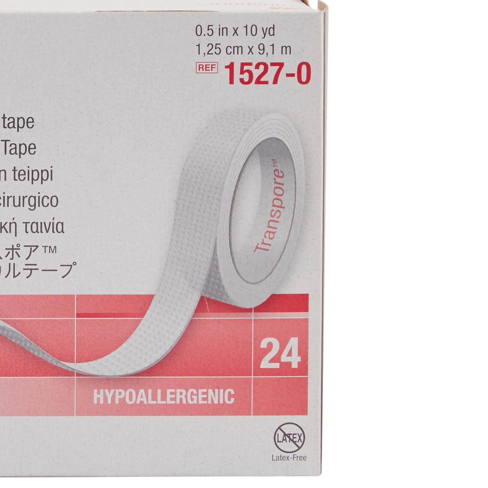 3M™ Transpore™ Plastic Medical Tape, 1/2 Inch x 10 Yard, Transparent