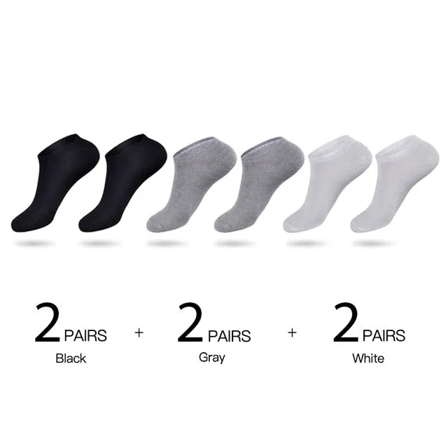 6Pairs Men Cotton Thin Breathable Socks