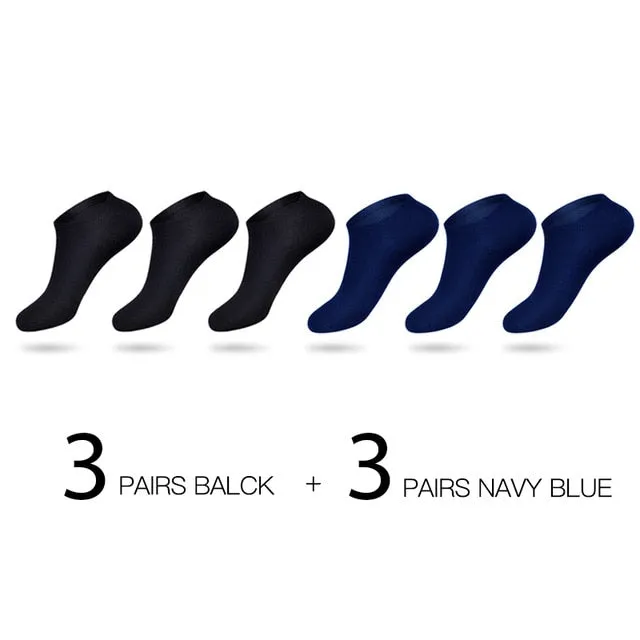 6Pairs Men Cotton Thin Breathable Socks