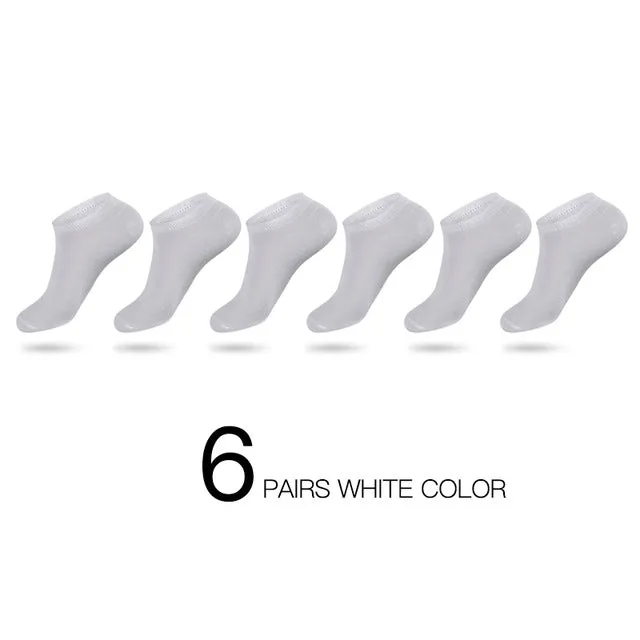 6Pairs Men Cotton Thin Breathable Socks