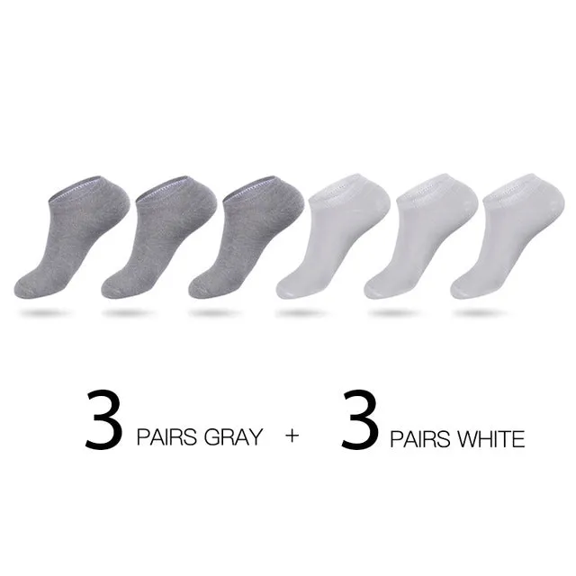 6Pairs Men Cotton Thin Breathable Socks