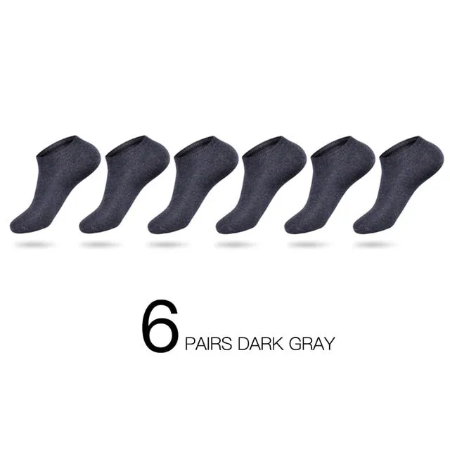 6Pairs Men Cotton Thin Breathable Socks