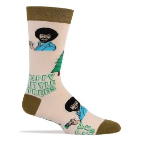 Always Happy Trees - Bob Ross - Crew Socks