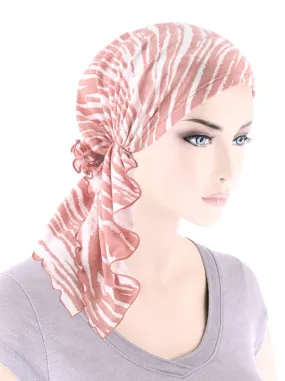 Bella Scarf Rose Watercolor Stripe