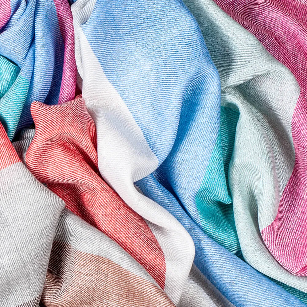 Belmont Pastel Silk and Wool Scarf