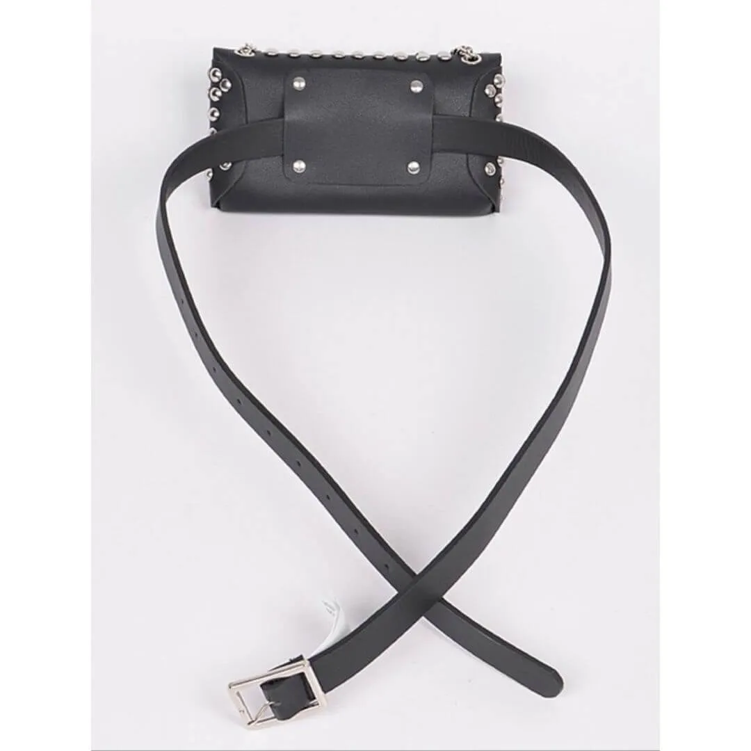 Big Studded Cross-Body Belt Bag (Two Colors)