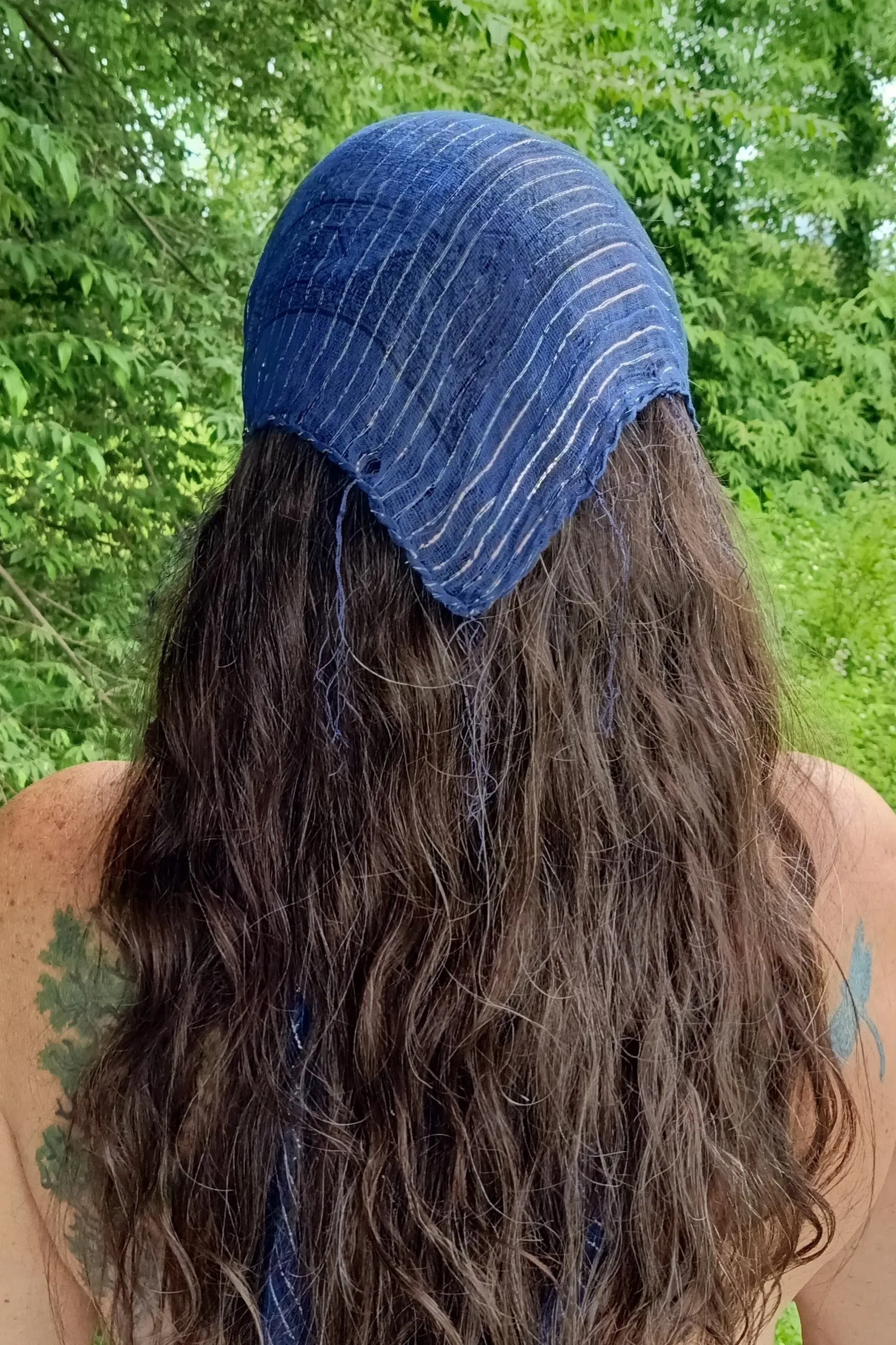 Blue Glitter Scarf