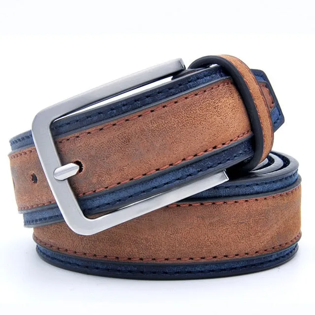 Casual Patchwork Luxury Belts For Men'S