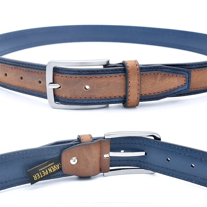 Casual Patchwork Luxury Belts For Men'S