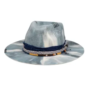 Celeste - Handcrafted Indigo Dreams Tie-Dye Fedora Hat