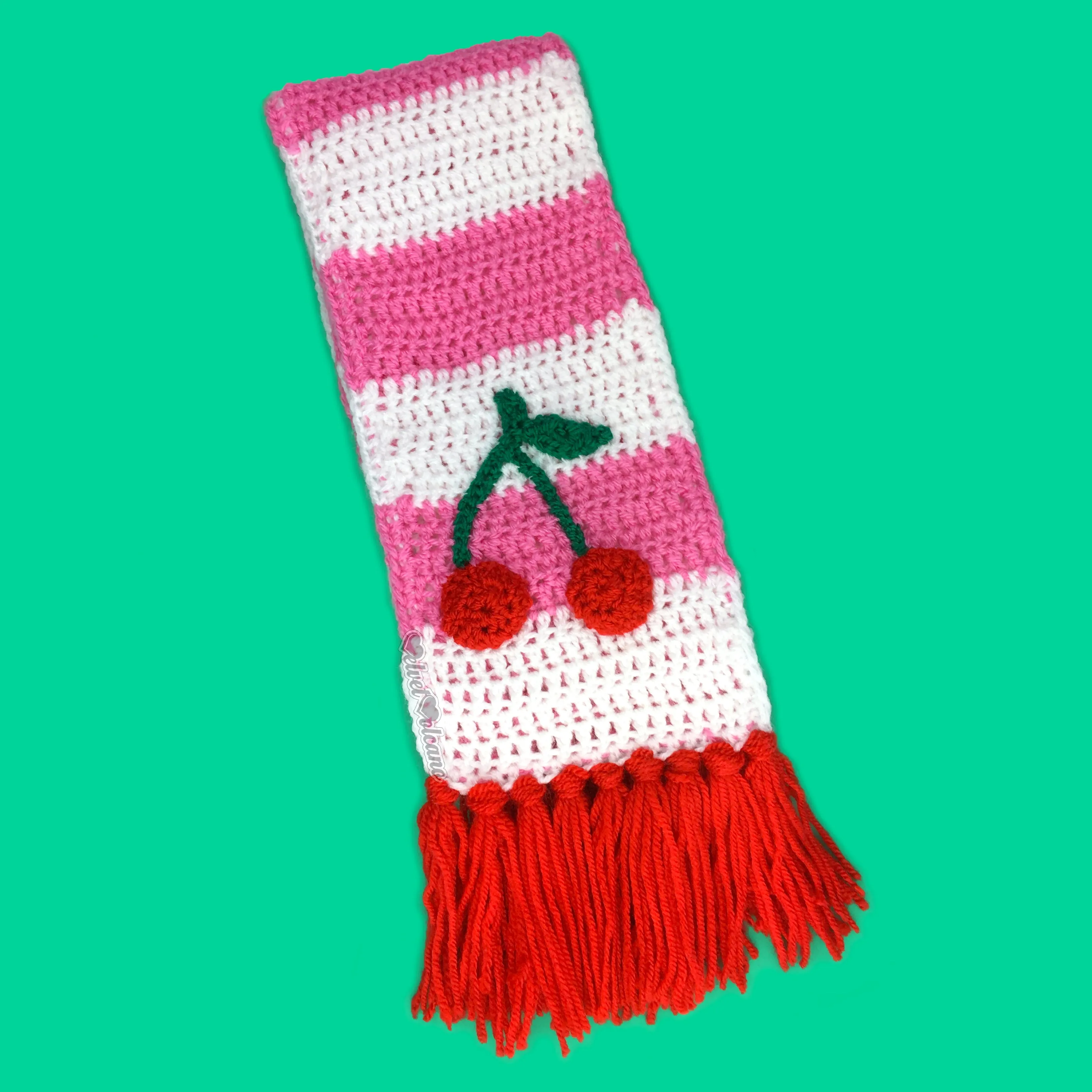 Cherry Stripe Scarf