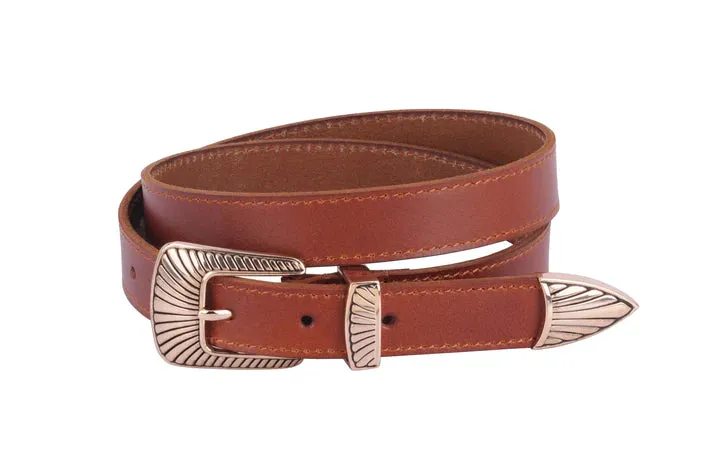 Cindy Lou Boho Buckle Leather Belt