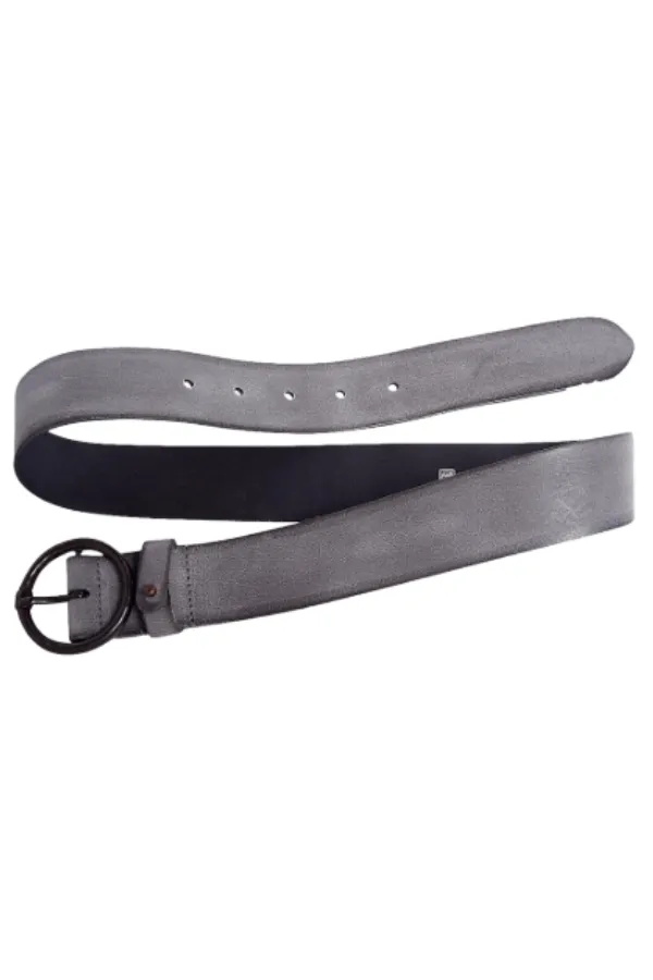 Circle Buckle Belt- Grey