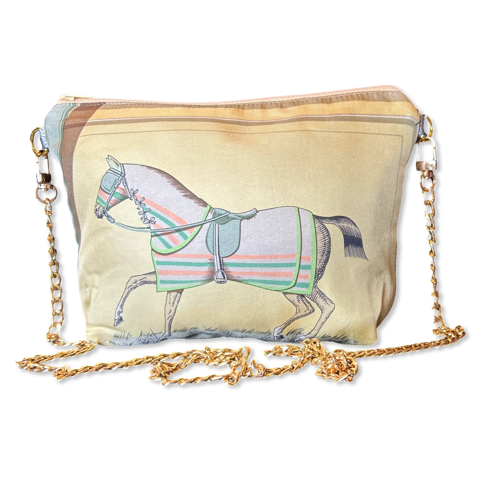 Couvertures et Tenues du Jour Pastel Vintage Scarf Crossbody Bag