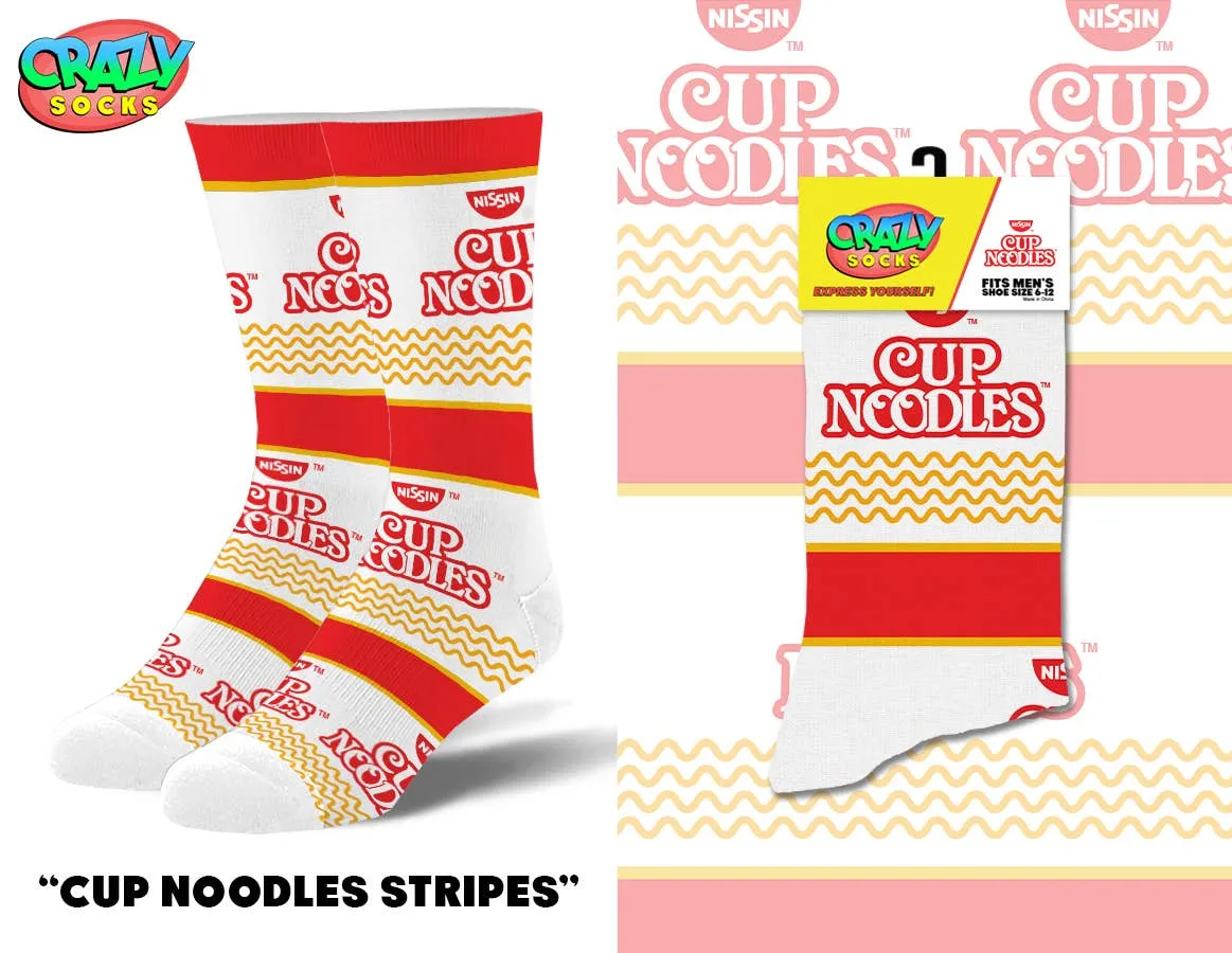 Cup Noodles Stripes - Mens Crew Folded