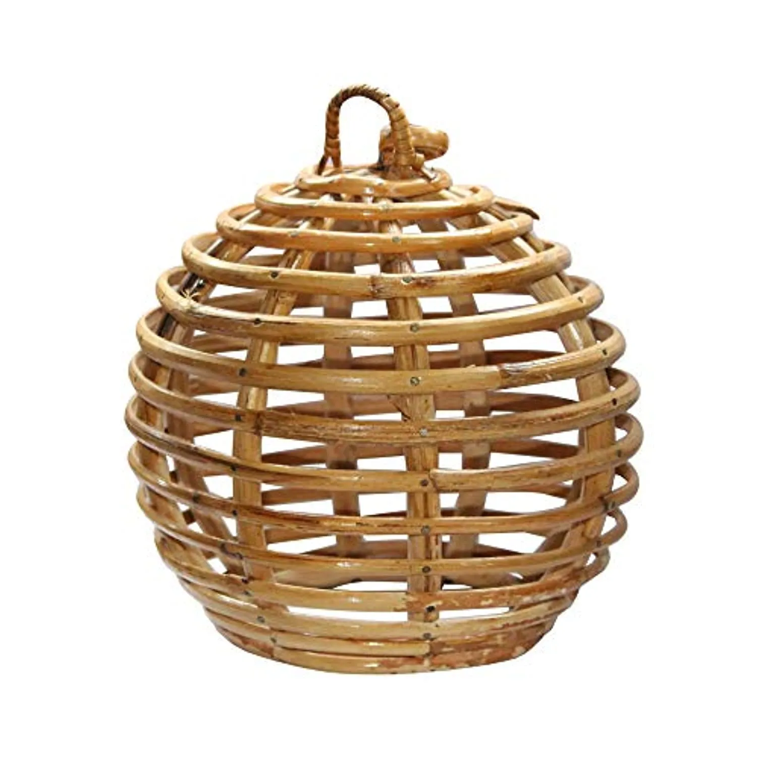 Eco-Friendly Round Handmade Cane Lamp Shade Handcrafted Decor