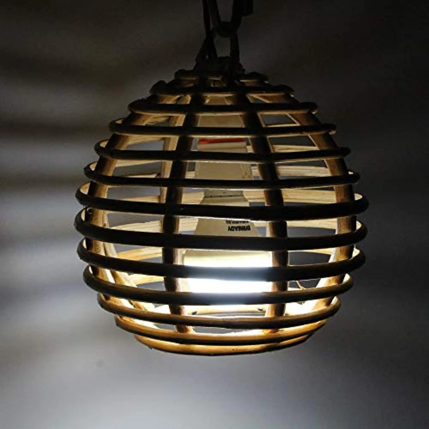 Eco-Friendly Round Handmade Cane Lamp Shade Handcrafted Decor