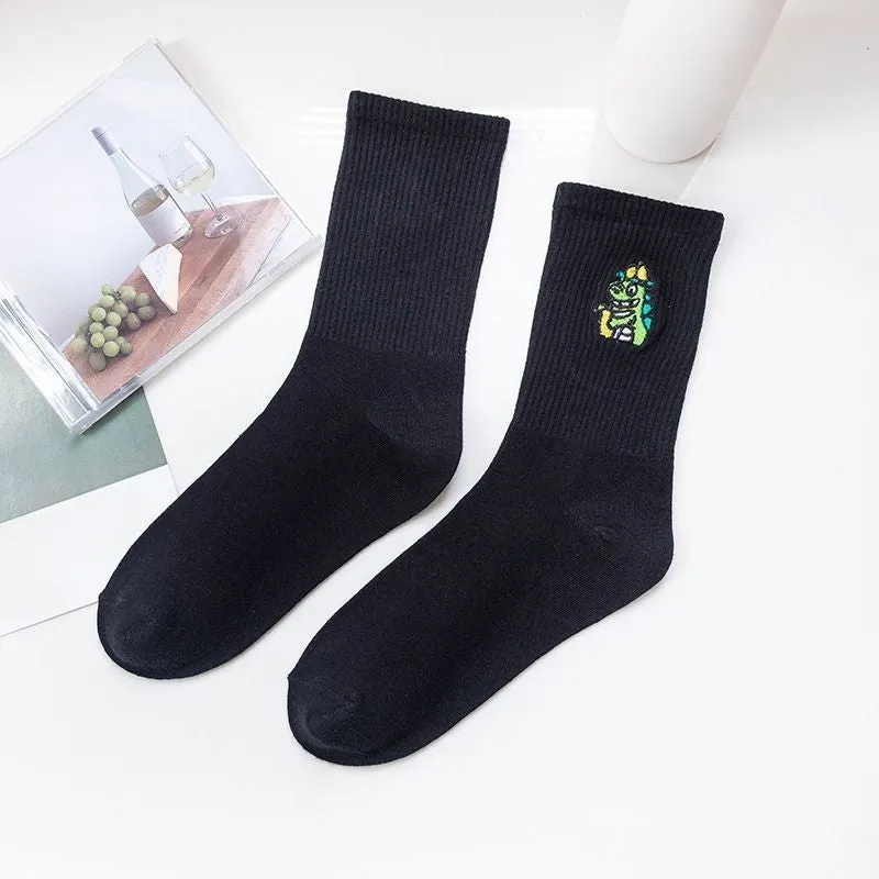 Elegant Printed Breathable Long Socks Set