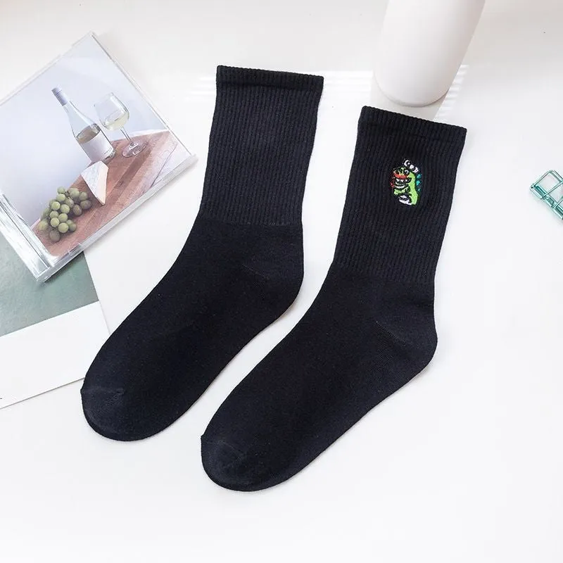 Elegant Printed Breathable Long Socks Set