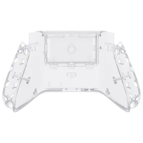 eXtremeRate Clear Custom Bottom Shell with Battery Cover for Xbox Series S/X Controller, DIY Replacement Backplate Cover for Xbox Core Controller Model 1914 - Controller & Side Rails NOT Included - BX3M501