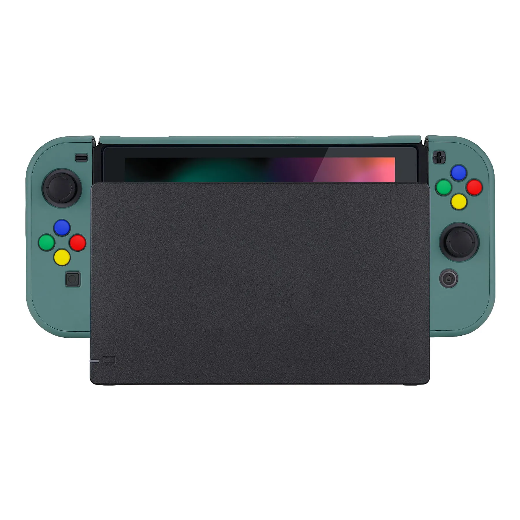 eXtremeRate PlayVital Classic Serpent Totem Back Cover for NS Switch Console, NS Joycon Handheld Controller Separable Protector Hard Shell, Dockable Protective Case with Colorful ABXY Direction Button Caps - NTT122