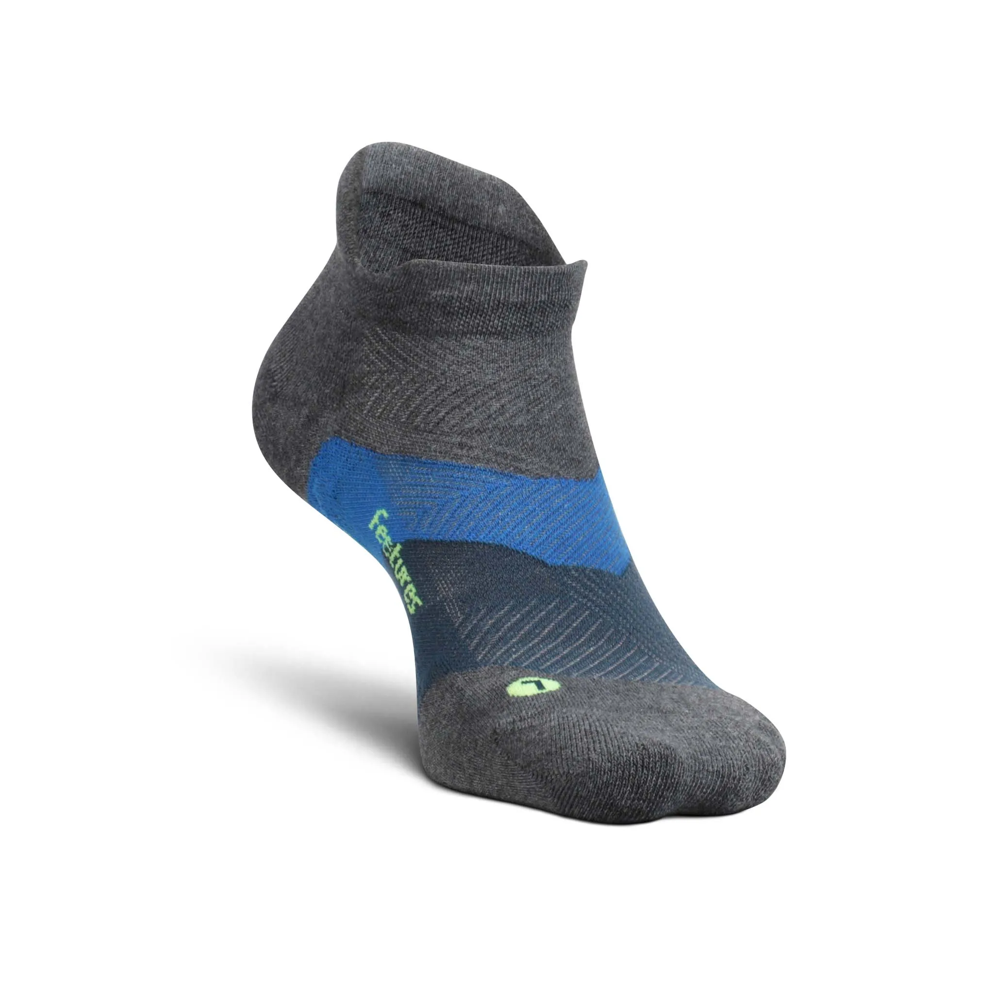 Feetures | Unisex Elite Max Cushion No Show Tab - Gravity Gray