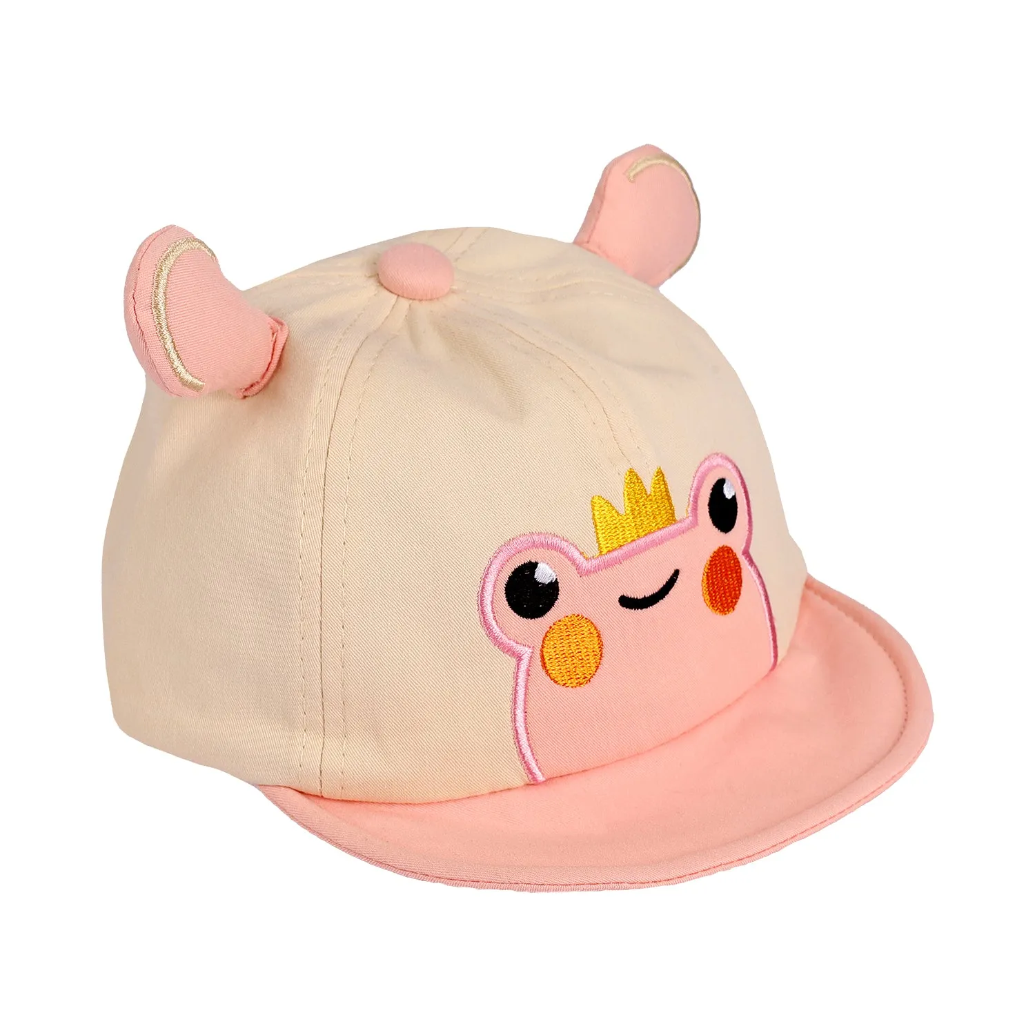 FROG FACE DESIGN CAP - PINK