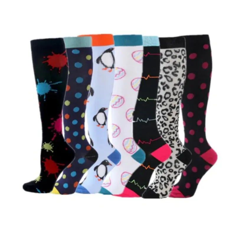 Graphic Printed Long Breathable Socks Set