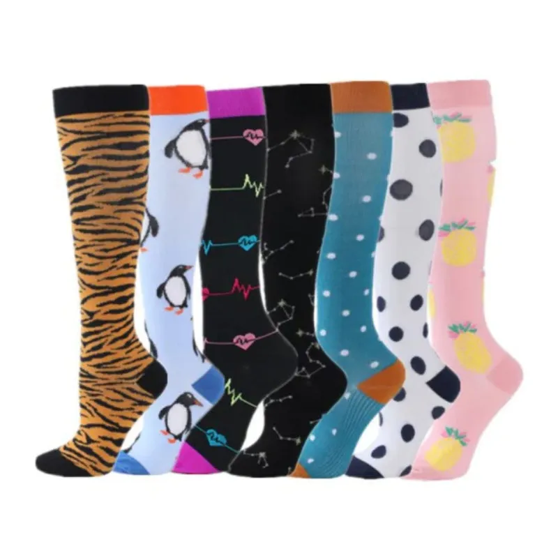 Graphic Printed Long Breathable Socks Set