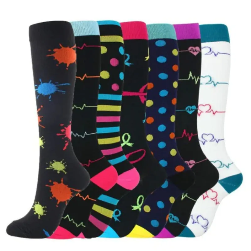 Graphic Printed Long Breathable Socks Set