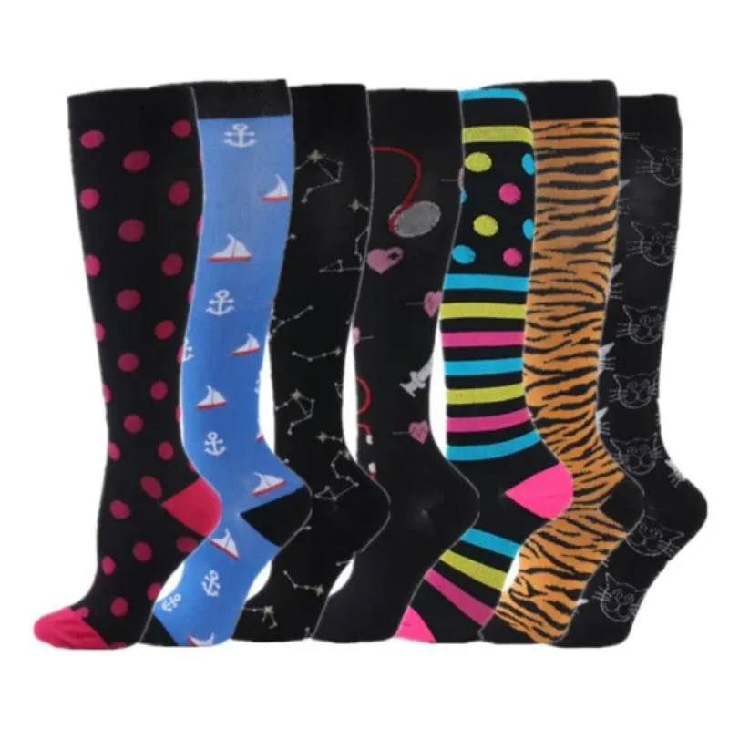 Graphic Printed Long Breathable Socks Set