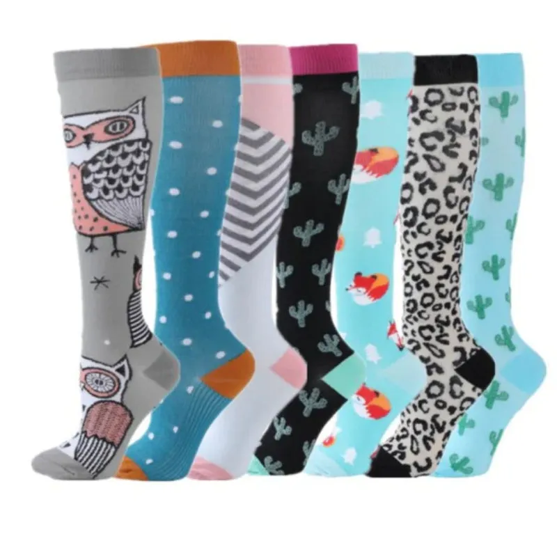 Graphic Printed Long Breathable Socks Set