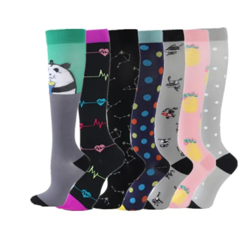 Graphic Printed Long Breathable Socks Set