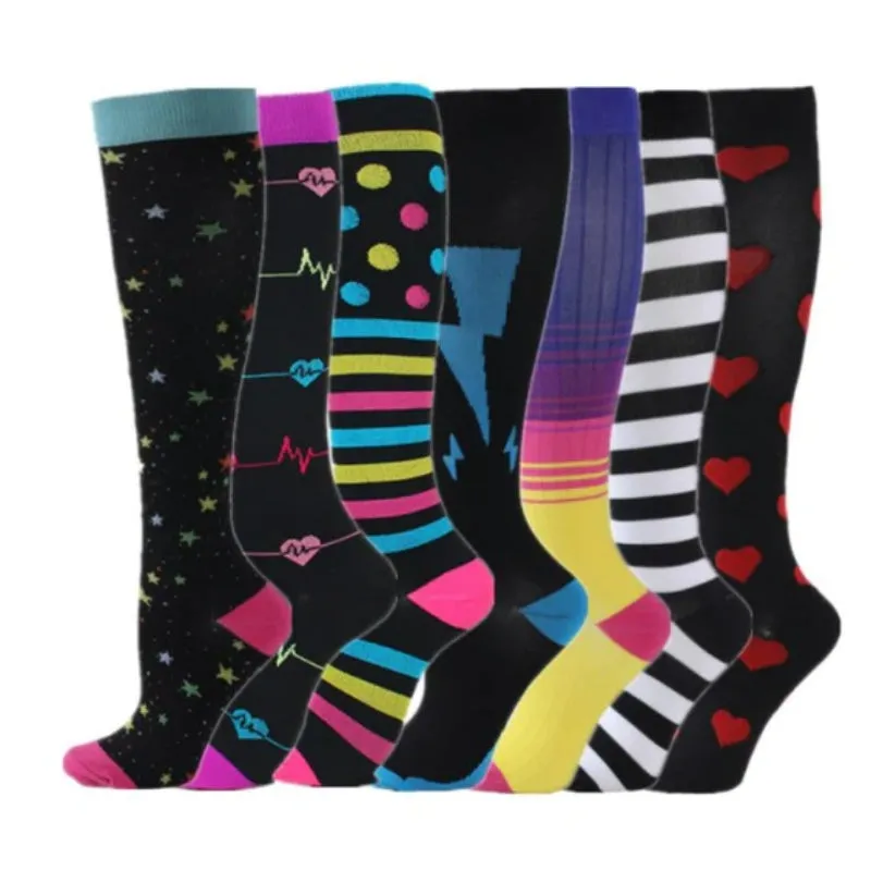 Graphic Printed Long Breathable Socks Set