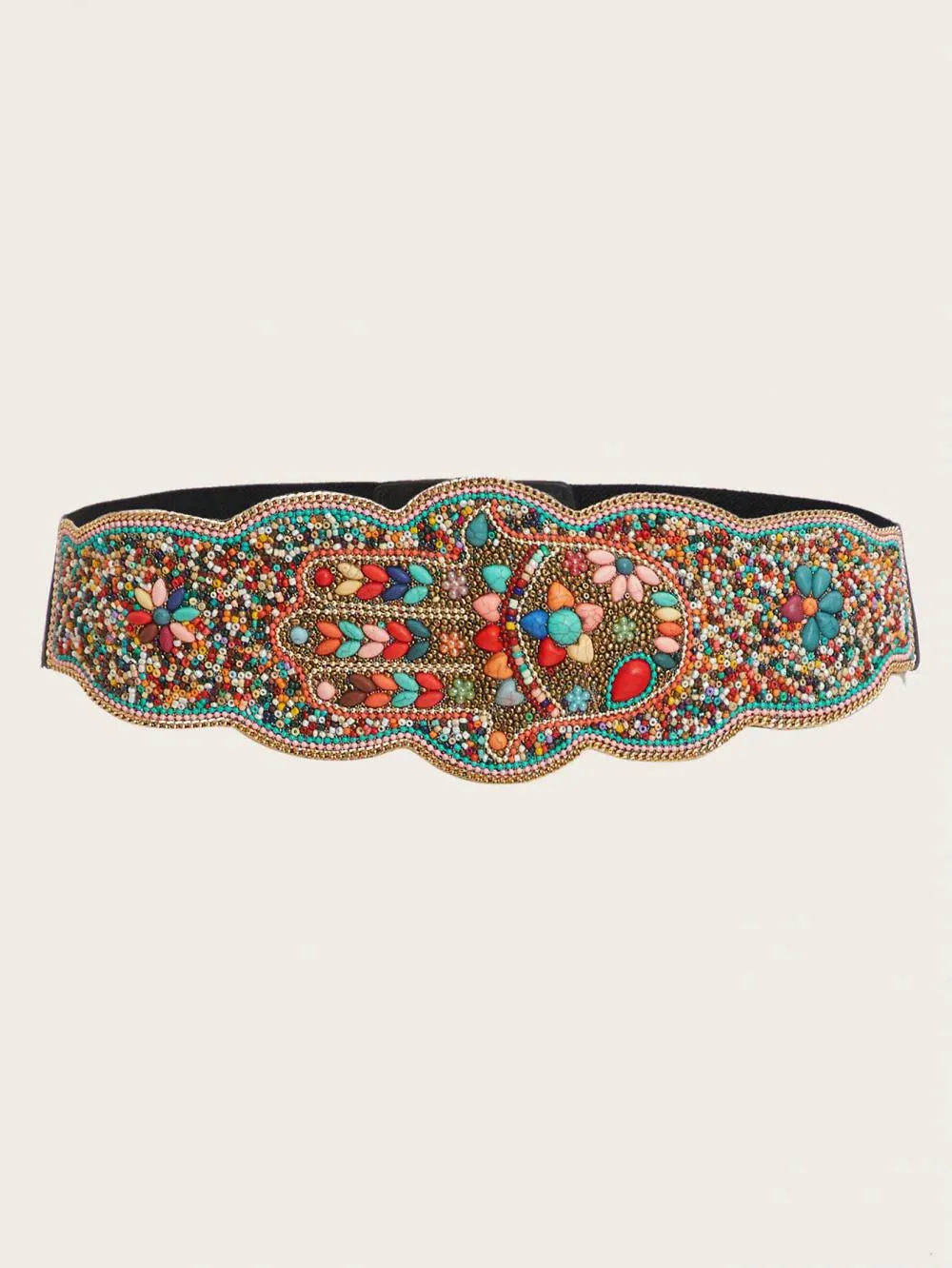 Handmade Bohemian Shell and Beads Wide Belts