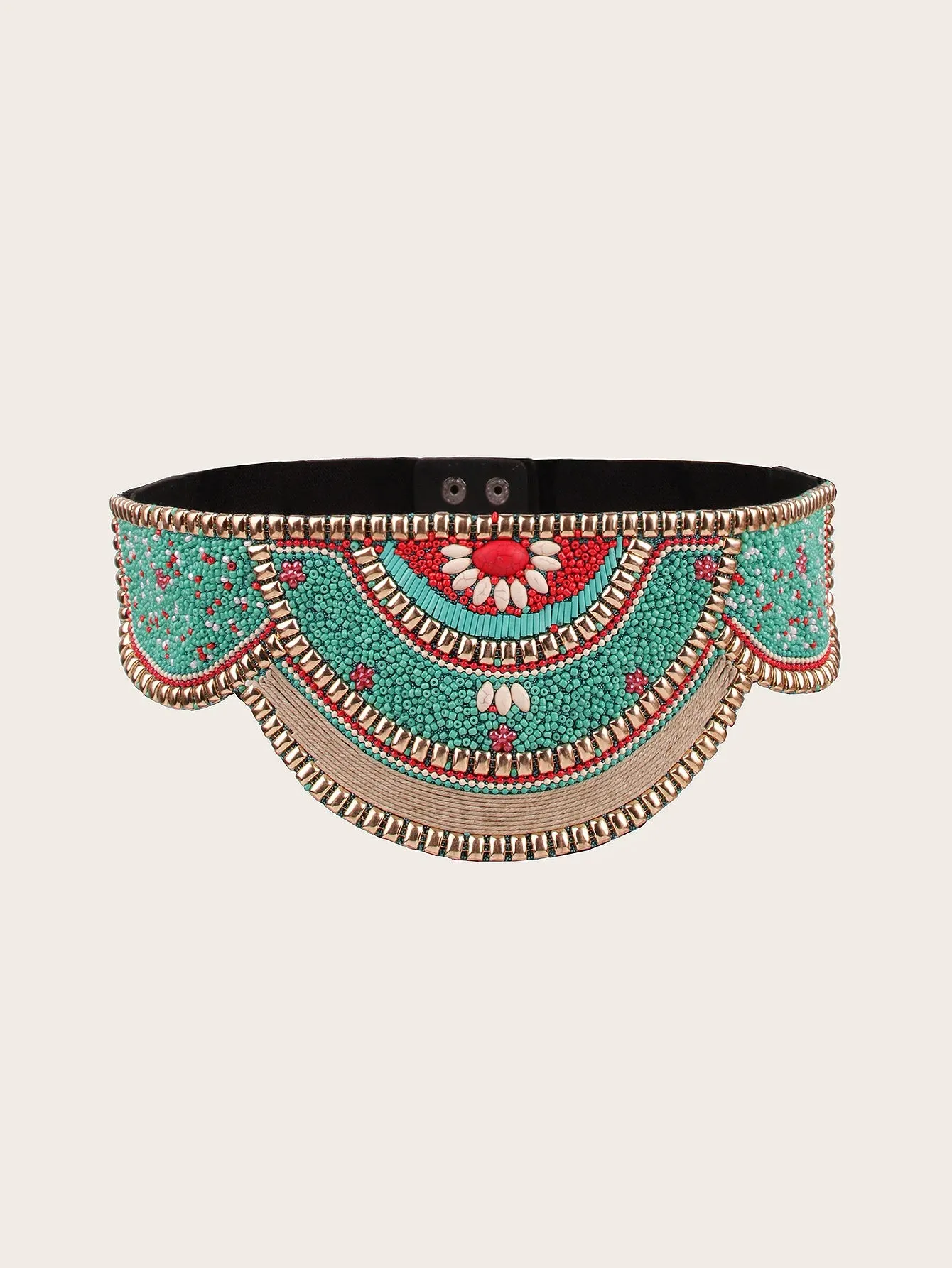 Handmade Bohemian Shell and Beads Wide Belts