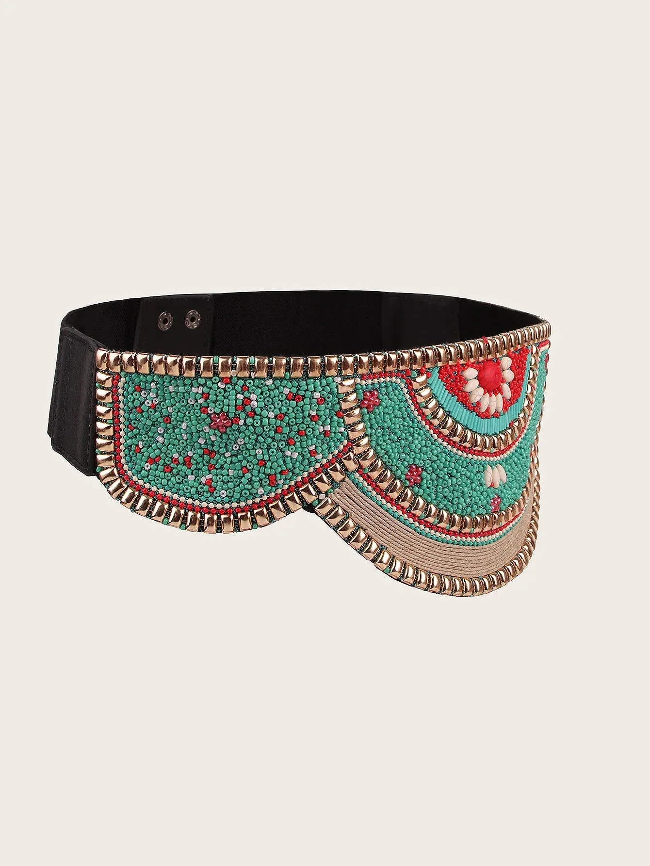 Handmade Bohemian Shell and Beads Wide Belts