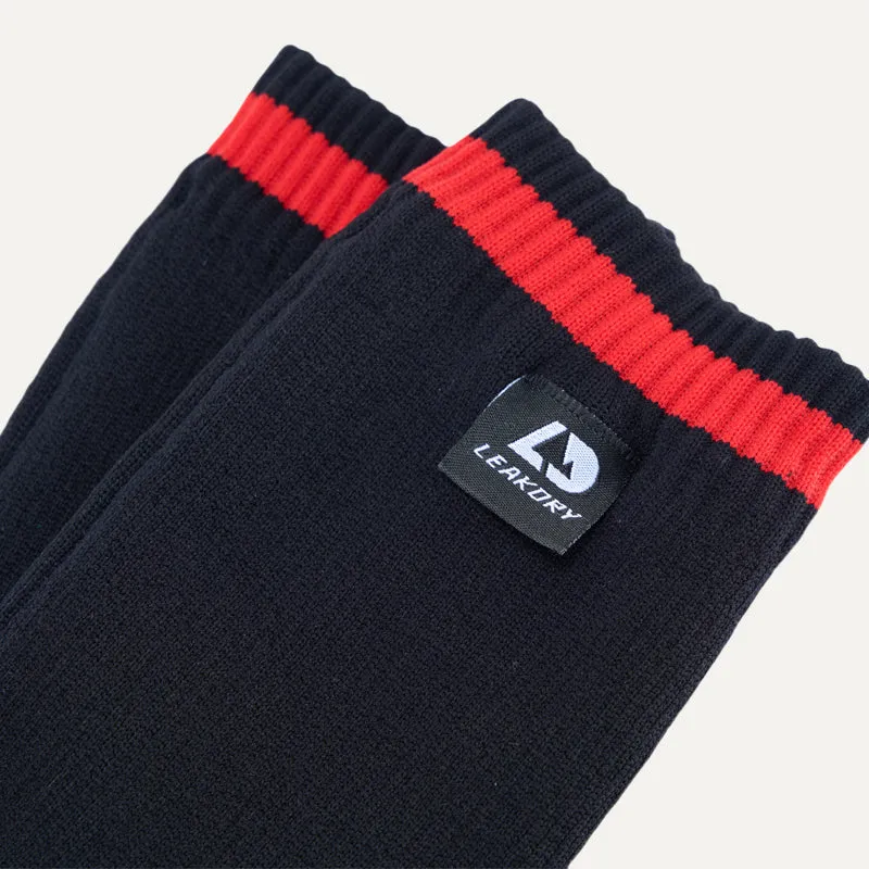 LEAKDRY Waterproof Breathable Coolmax Dri-nit Socks Black&Red