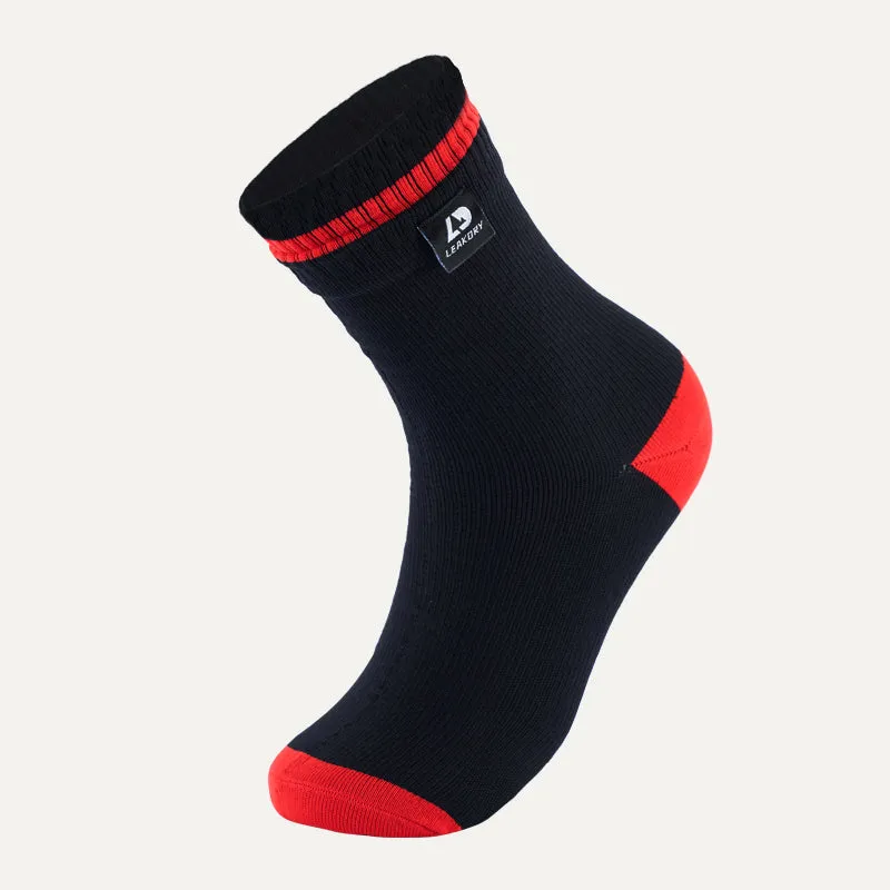 LEAKDRY Waterproof Breathable Coolmax Dri-nit Socks Black&Red