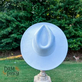 Light Gray  Wide Brim Polyester Hat