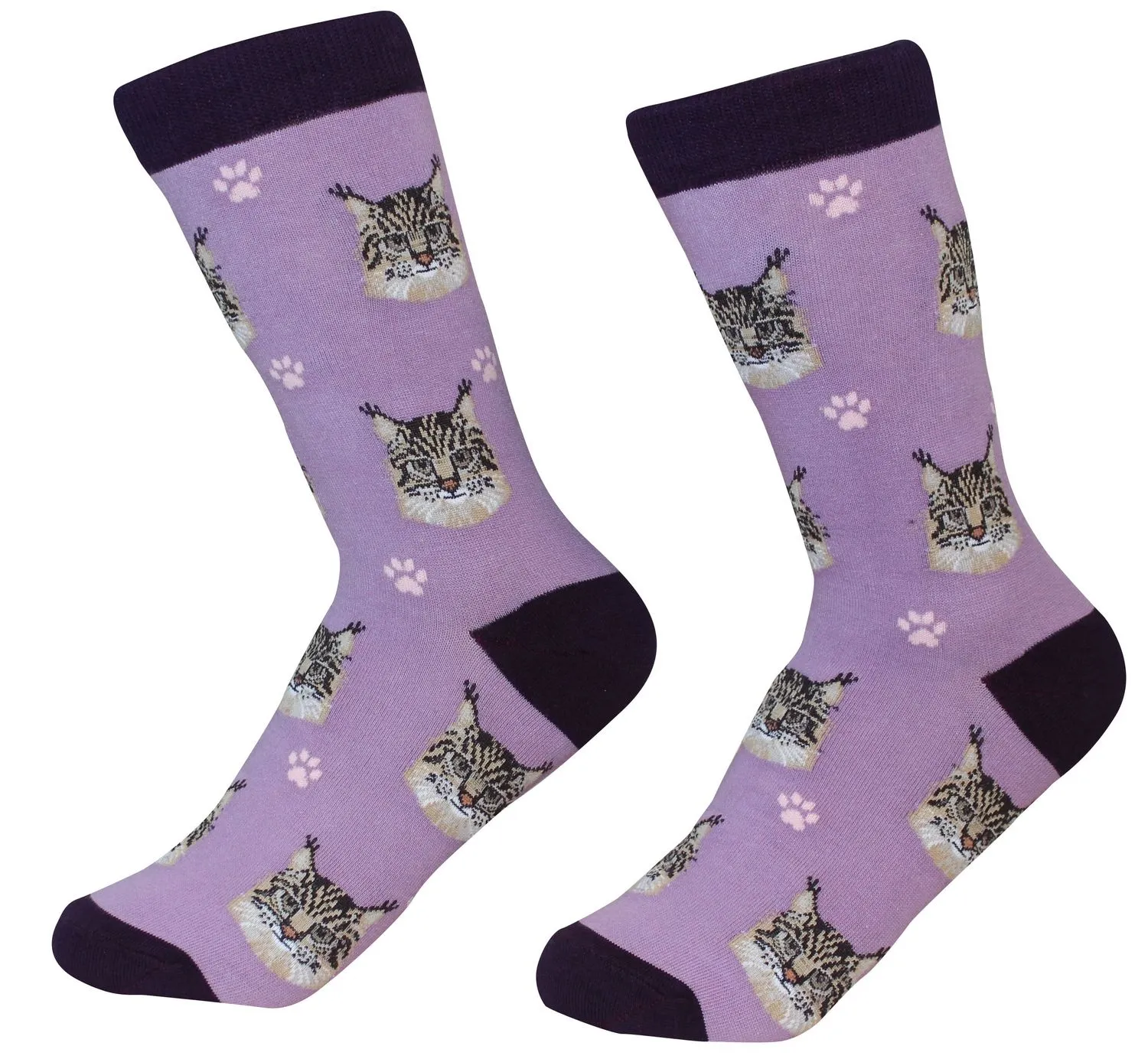 Maine Coon Cat Socks