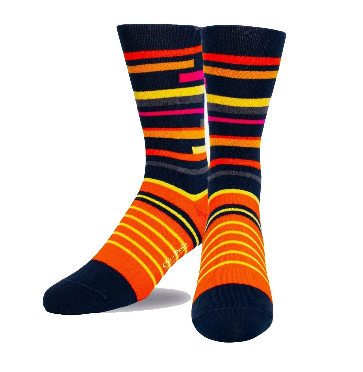 Men's Crew Socks Orange Crush by Cole and Parker