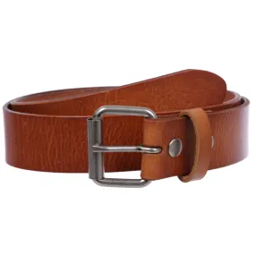 Men's or Women's Classic Roller Buckle Leather Jean Belt