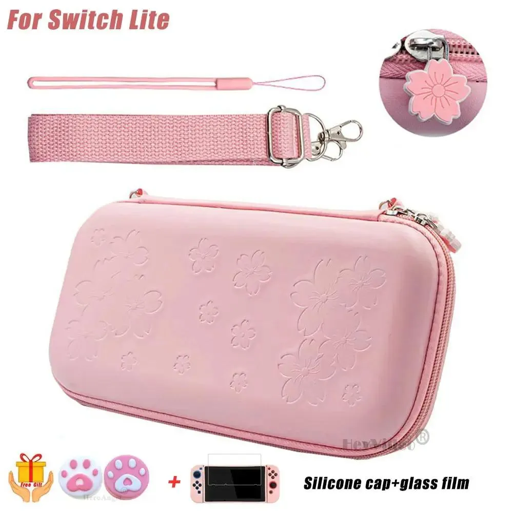 Pink Sakura Carrying Case for Nintendo Switch Lite