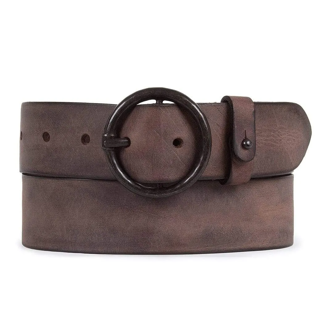 Pip | Vintage Round Buckle Leather Belt