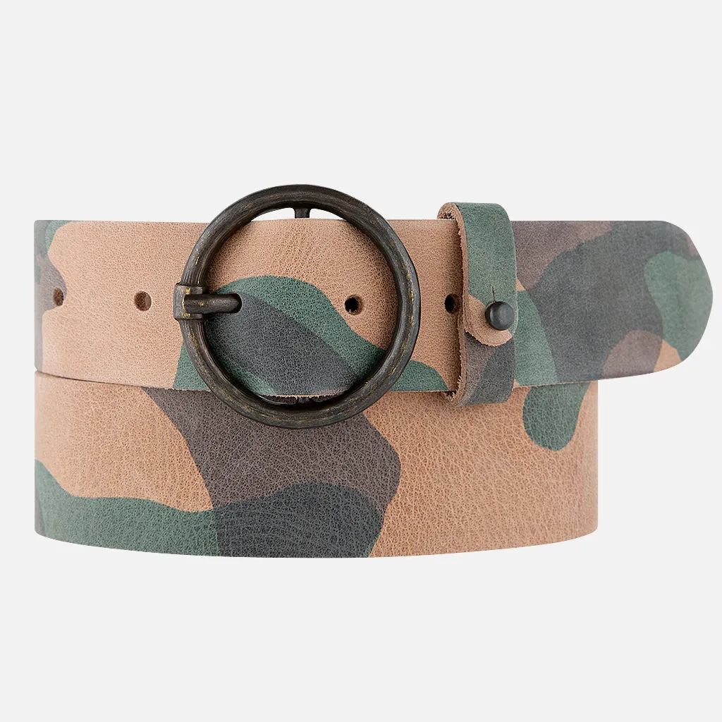 Pip | Vintage Round Buckle Leather Belt