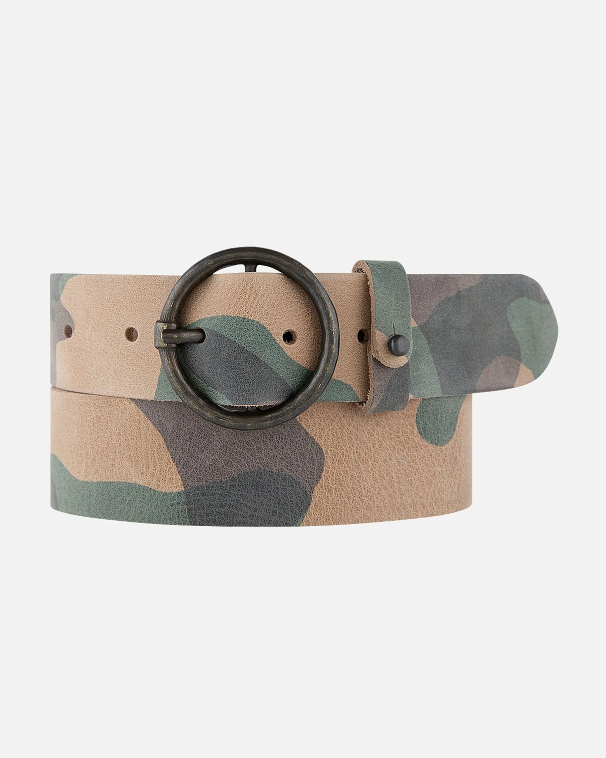 Pip | Vintage Round Buckle Leather Belt